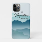 Wavy Mountains noemen blauwe gradiënt Case-Mate iPhone Case (Achterkant)