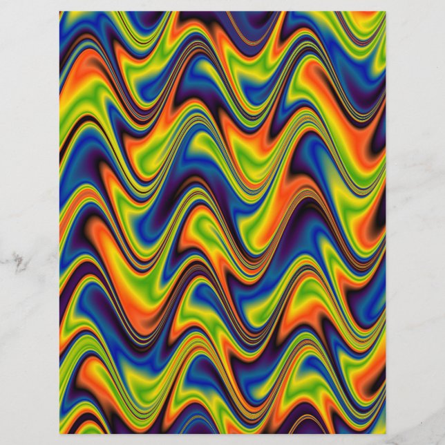 Wavy Multicolor Abstract Briefhoofd (Voorkant)