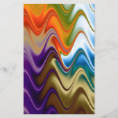Wavy Multicolor Abstract Briefpapier (Voorkant)