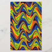 Wavy Multicolor Abstract Briefpapier (Achterkant)