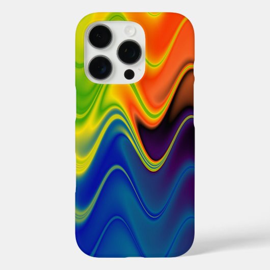 Wavy Multicolor Abstract Case-Mate iPhone Case (Achterkant)