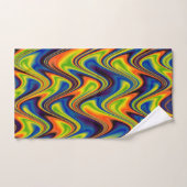 Wavy Multicolor Abstract Handdoek (Handdoek)