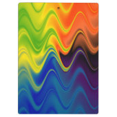 Wavy Multicolor Abstract Klembord (Achterkant)