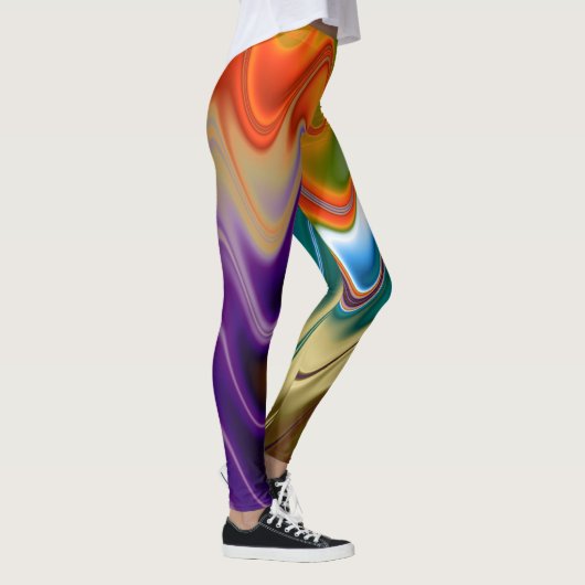 Wavy Multicolor Abstract Leggings (Rechts)