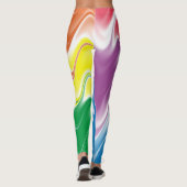 Wavy Multicolor Abstract Leggings (Achterkant)