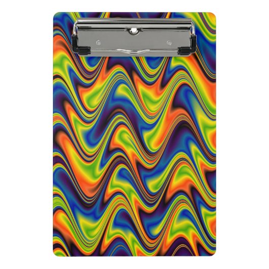 Wavy Multicolor Abstract Mini Klembord (Voorkant)