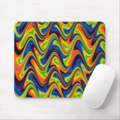 Wavy Multicolor Abstract Muismat (Met muis)