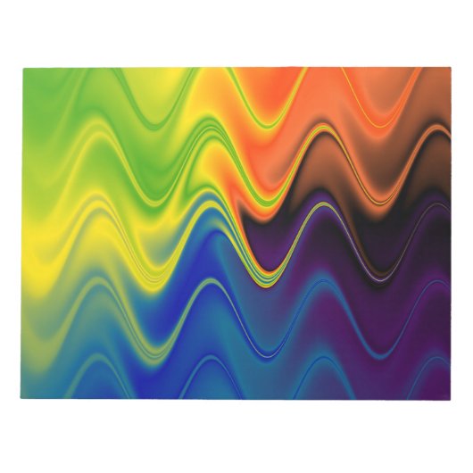 Wavy Multicolor Abstract Notitieblok (Voorkant)