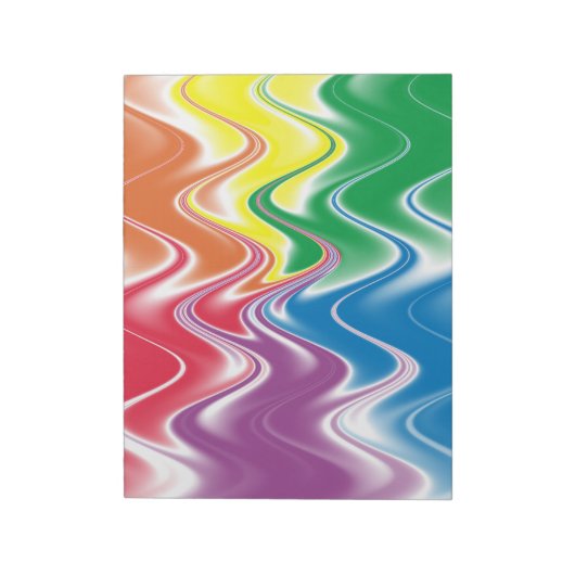 Wavy Multicolor Abstract Notitieblok (Linkerzijde)