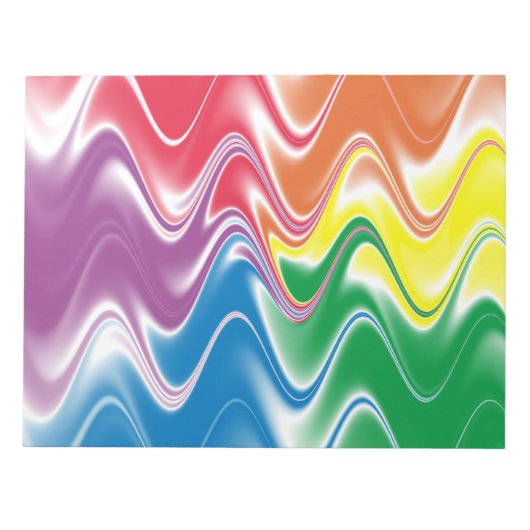 Wavy Multicolor Abstract Notitieblok (Voorkant)