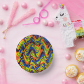 Wavy Multicolor Abstract Papieren Kommen (Feest)