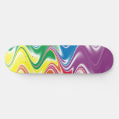 Wavy Multicolor Abstract Persoonlijk Skateboard (Horizontaal)