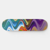 Wavy Multicolor Abstract Persoonlijk Skateboard (Horizontaal)
