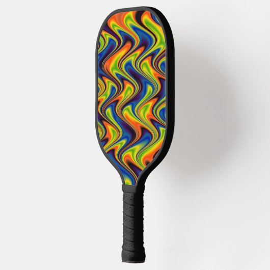 Wavy Multicolor Abstract Pickleball Paddle (Links)