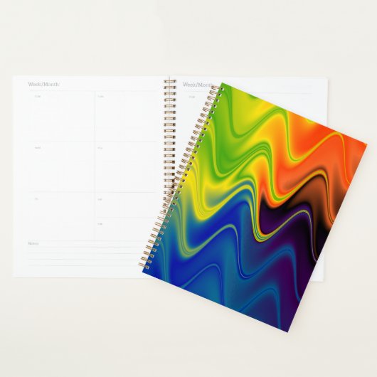 Wavy Multicolor Abstract Planner (Display)