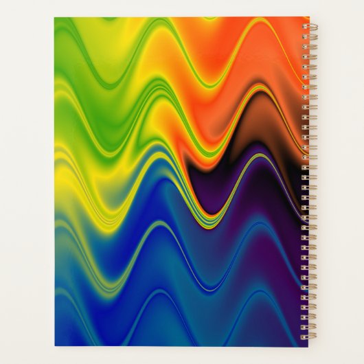 Wavy Multicolor Abstract Planner (Achterkant)