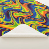 Wavy Multicolor Abstract Sherpa Deken (3/4)