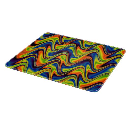 Wavy Multicolor Abstract Snijplank (Hoek)