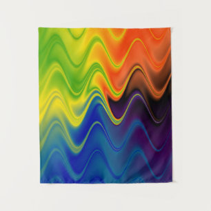 Wavy Multicolor Abstract Wandkleed