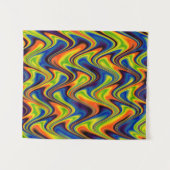 Wavy Multicolor Abstract Wandkleed (Voorkant (horizontaal))