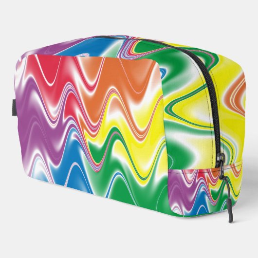 Wavy Multicolor Abstracte toilettas Toilettasje (Rechterhoek)