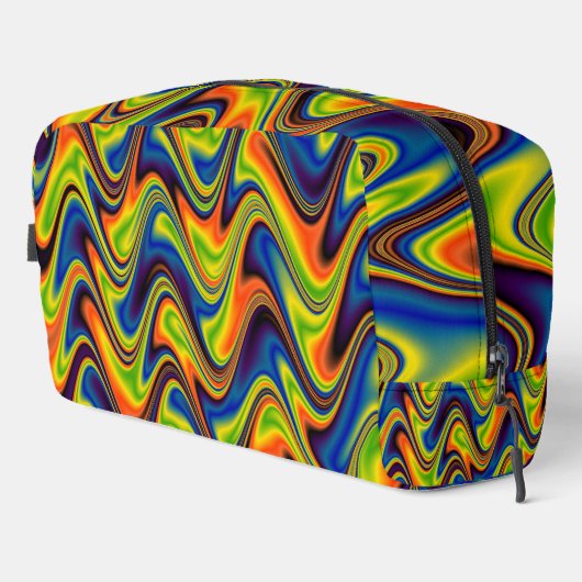 Wavy Multicolor Abstracte toilettas Toilettasje (Rechterhoek)