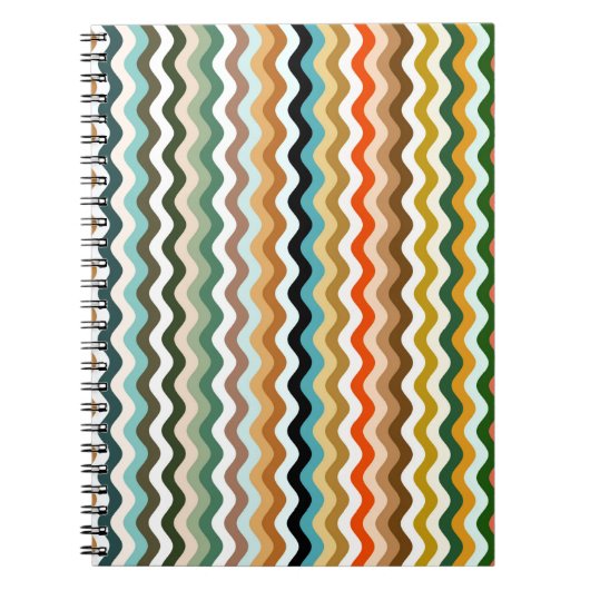 Wavy Multicolor Pattern Notitieboek (Voorkant)