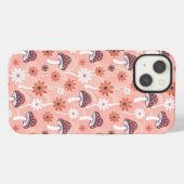 Wavy Mushroom Garden iPhone Hoesje (Achterkant horizontaal)