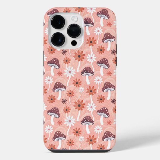 Wavy Mushroom Garden iPhone Hoesje (Achterkant)
