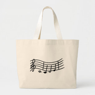 Wavy Music Scale en Notes Canvas tassen