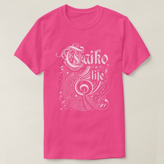 Wavy muziek Taiko Life T-shirt (Design voorkant)