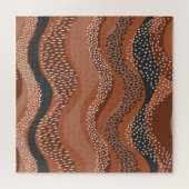 Wavy Natural Geo: Minimalistisch naadloos. Legpuzzel (Horizontaal)