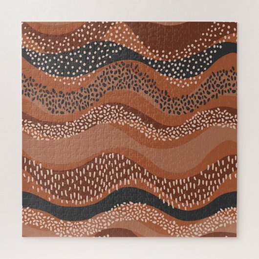 Wavy Natural Geo: Minimalistisch naadloos. Legpuzzel (Verticaal)
