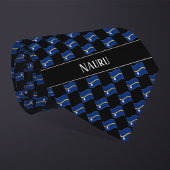 Wavy Nauru-vlagpatroon Stropdas