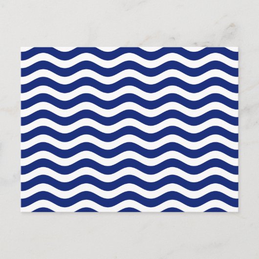Wavy Navy Stripes decor Briefkaart (Voorkant)