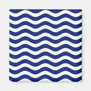 Wavy Navy Stripes decor Magneet