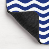 Wavy Navy Stripes decor Muismat (Hoek)