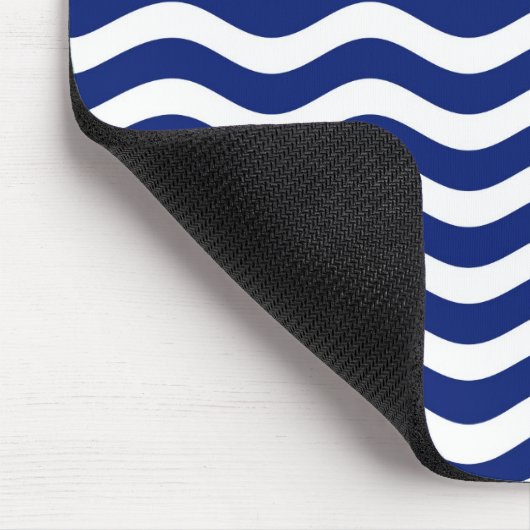 Wavy Navy Stripes decor Muismat (Hoek)