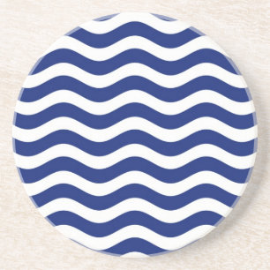 Wavy Navy Stripes decor Zandsteen Onderzetter