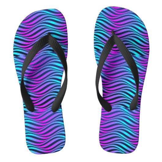 Wavy Neon Coloured Teenslippers (Voetbed)