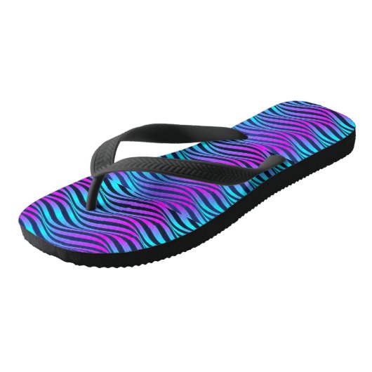 Wavy Neon Coloured Teenslippers (Schuin)