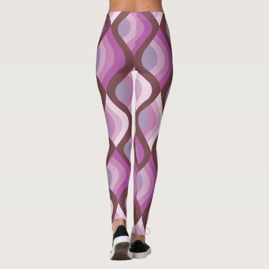 Wavy Ombre Purple All-Over-Print Leggings (Achterkant)