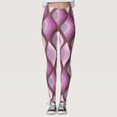 Wavy Ombre Purple All-Over-Print Leggings (Voorkant)