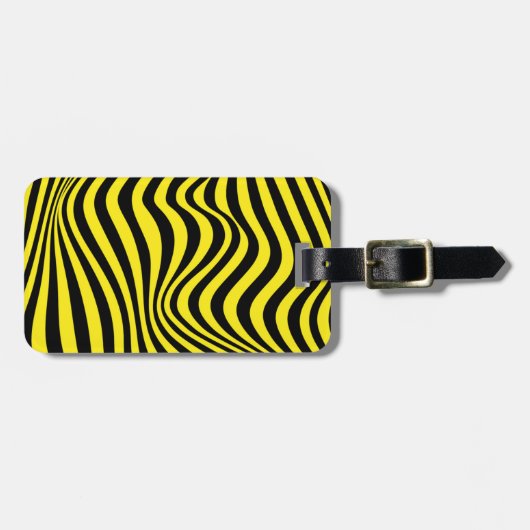 Wavy optical Illusion Pattern Bagagelabel (Voorkant horizontaal)