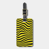 Wavy optical Illusion Pattern Bagagelabel (Voorkant verticaal)