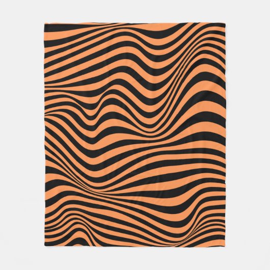 Wavy optical Illusion Pattern Fleece Deken (Voorkant)