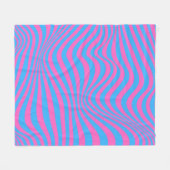 Wavy optical Illusion Pattern Fleece Deken (Voorkant (Horizontaal))