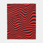 Wavy optical Illusion Pattern Fleece Deken (Voorkant)