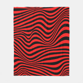Wavy optical Illusion Pattern Fleece Deken