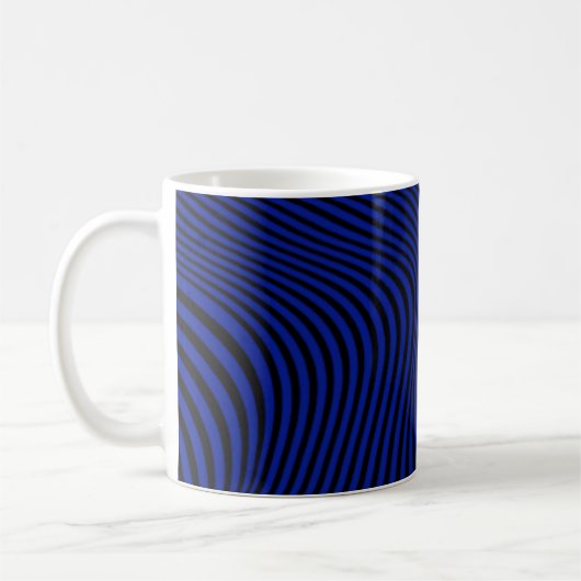 Wavy optical Illusion Pattern Koffiemok (Links)